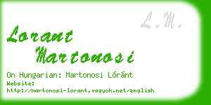 lorant martonosi business card