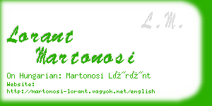 lorant martonosi business card